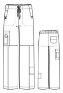 Carhartt Force Women's Tall Cross-Flex Cargo Scrub Pants - L - Navy