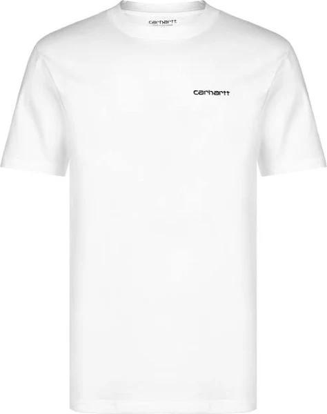 Carhartt S/S Script Embroidery T-Shirt - White / Black