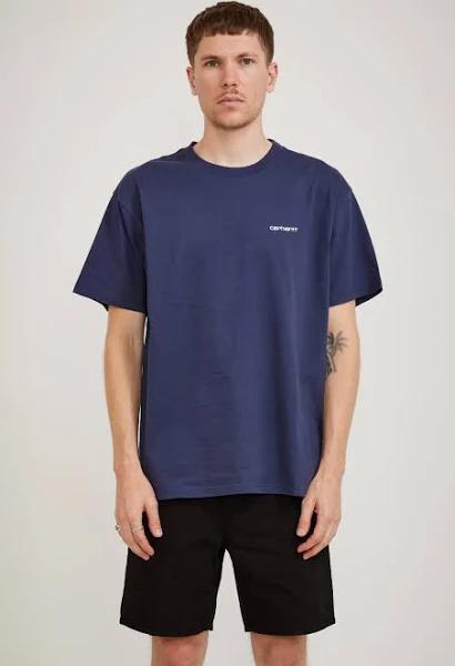 Carhartt Script Embroidery Mens T Shirt - Enzian White