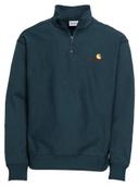 Carhartt WIP American Script Half Zip Sweatshirt in Green