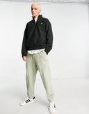 Carhartt WIP American Script Half Zip Sweatshirt in Green