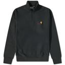 Carhartt WIP American Script Half Zip Sweatshirt in Green