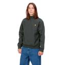 Carhartt WIP American Script Half Zip Sweatshirt in Green