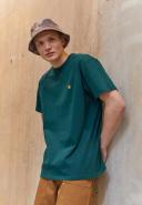Carhartt WIP - Chase Cotton T-Shirt - Man - Forest Green