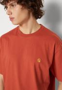 Carhartt WIP - Chase S/S T-Shirt - Phoenix/Gold, Red / XL | Feature