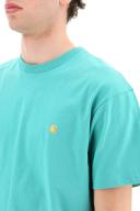 Carhartt WIP Chase T-Shirt - Piscine/Gold S