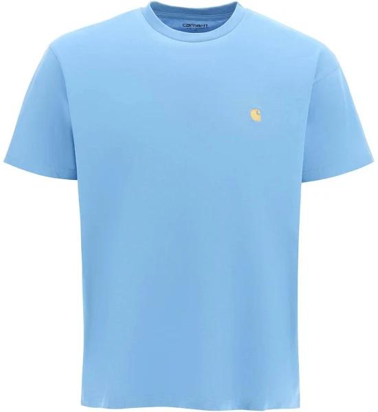 Carhartt WIP Chase T-Shirt - Piscine/Gold S