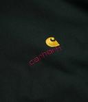 Carhartt WIP Half Zip American Script Sweat Dark Cedar Colour: Dark CE