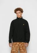 Carhartt WIP Half Zip American Script Sweat Dark Cedar Colour: Dark CE