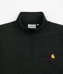 Carhartt WIP Half Zip American Script Sweat Dark Cedar Colour: Dark CE