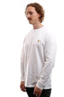 Carhartt WIP L/S Chase T-Shirt White Gold-XL