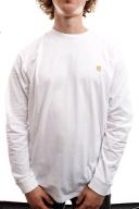 Carhartt WIP L/S Chase T-Shirt White Gold-XL