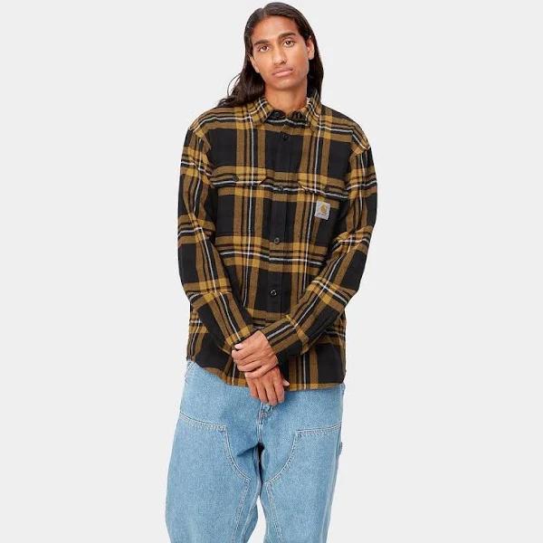 Carhartt WIP L/S Wallace Shirt - Wallace Check / Black - XL - Men