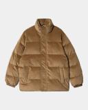 Carhartt WIP Layton Corduroy Puffer Jacket in Brown