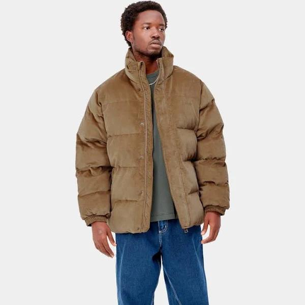 Carhartt WIP Layton Corduroy Puffer Jacket in Brown