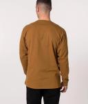 Carhartt WIP Long Sleeve Chase T-Shirt M / Brown / Hamilton Brown/Gold