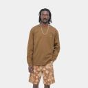 Carhartt WIP Long Sleeve Chase T-Shirt M / Brown / Hamilton Brown/Gold