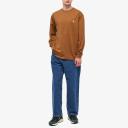 Carhartt WIP Long Sleeve Chase T-Shirt M / Brown / Hamilton Brown/Gold
