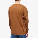 Carhartt WIP Long Sleeve Chase T-Shirt M / Brown / Hamilton Brown/Gold