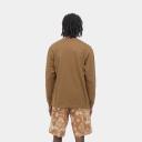 Carhartt WIP Long Sleeve Chase T-Shirt M / Brown / Hamilton Brown/Gold