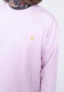 Carhartt WIP Longsleeve Chase T-Shirt I026392 Pale QUARTZ/GOLD