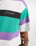 Carhartt WIP Men's Crouser Stripe T-Shirt in Lazurite, Size Large