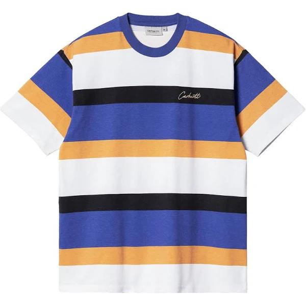Carhartt WIP Men's Crouser Stripe T-Shirt in Lazurite, Size Large