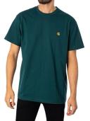 Carhartt WIP S/S Chase T-Shirt Dark Navy/Gold