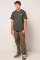 Carhartt WIP S/S Script Embroidery T-Shirt - Boxwood / White - L - Men