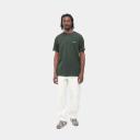 Carhartt WIP S/S Script Embroidery T-Shirt - Boxwood / White - L - Men