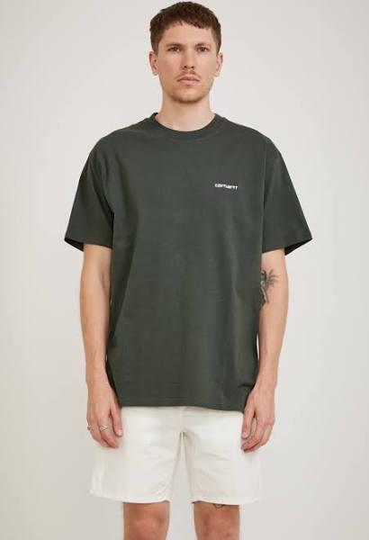 Carhartt WIP S/S Script Embroidery T-Shirt - Boxwood / White - XL - Men