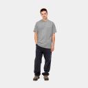 Carhartt WIP S/S Script Embroidery T-Shirt - Grey Heather / White - L - Men