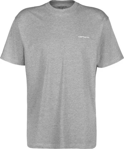 Carhartt WIP S/S Script Embroidery T-Shirt - Grey Heather / White - L - Men