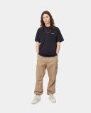 Carhartt WIP Script Embroidery T-Shirt Small Dark Navy / White