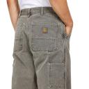 Carhartt WIP Single Knee Pant Dearborn Canvas, 12 oz - Black Faded - 31/34 - Men