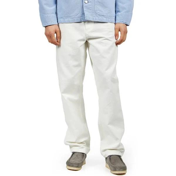 Carhartt WIP Single Knee Pant Dearborn Canvas, 12 oz - Wax Stone Washed - 38/34 - Men