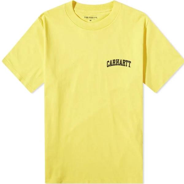 Carhartt WIP University Script T-Shirt Medium Buttercup / Black