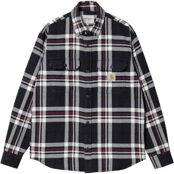 Carhartt WIP Wallace Check Shirt Dark Navy L