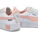Carina Women's Street Sneakers in White/Rose Dust/Feather Gray, Size 7 by Puma