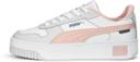 Carina Women's Street Sneakers in White/Rose Dust/Feather Gray, Size 9 by Puma