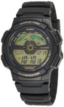 Casio AE-1100W-1AV Black Silver-Tone Digital Sports Watch