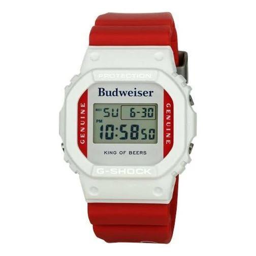 CASIO G Shock Series Budweiser Crossover Watch Red White RedWhite Digital DW-5600-20