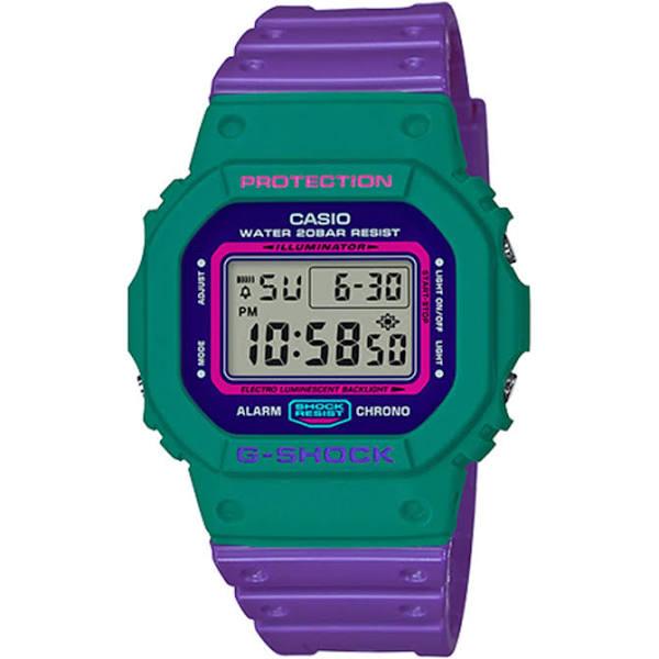 CASIO G Shock Waterproof Sports Mens PurpleGreen Digital (Water Proof) DW-5600TB-6