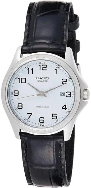 CASIO Men's Leather Analog Wrist Watch MTP-1183E-7BDF