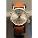 Casio Quartz Silver Dial Brown Leather MTP-1095E-7BDF MTP1095E-7BDF Men's Watch