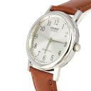 Casio Quartz Silver Dial Brown Leather MTP-1095E-7BDF MTP1095E-7BDF Men's Watch
