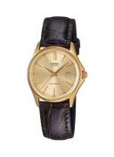 Casio Women's LTP-1183Q-9A 'Dress' Brown Leather Watch