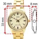 Casio Womens LTP-V005G-9A Gold Stainless Steel Analog Watch
