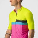 Castelli A Blocco SS Jersey Lime/Black/Blue Magenta 2022
