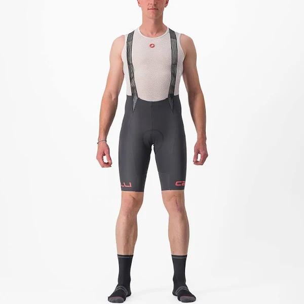 Castelli Free Aero RC Pro Bib Shorts Dark Grey/White 2022